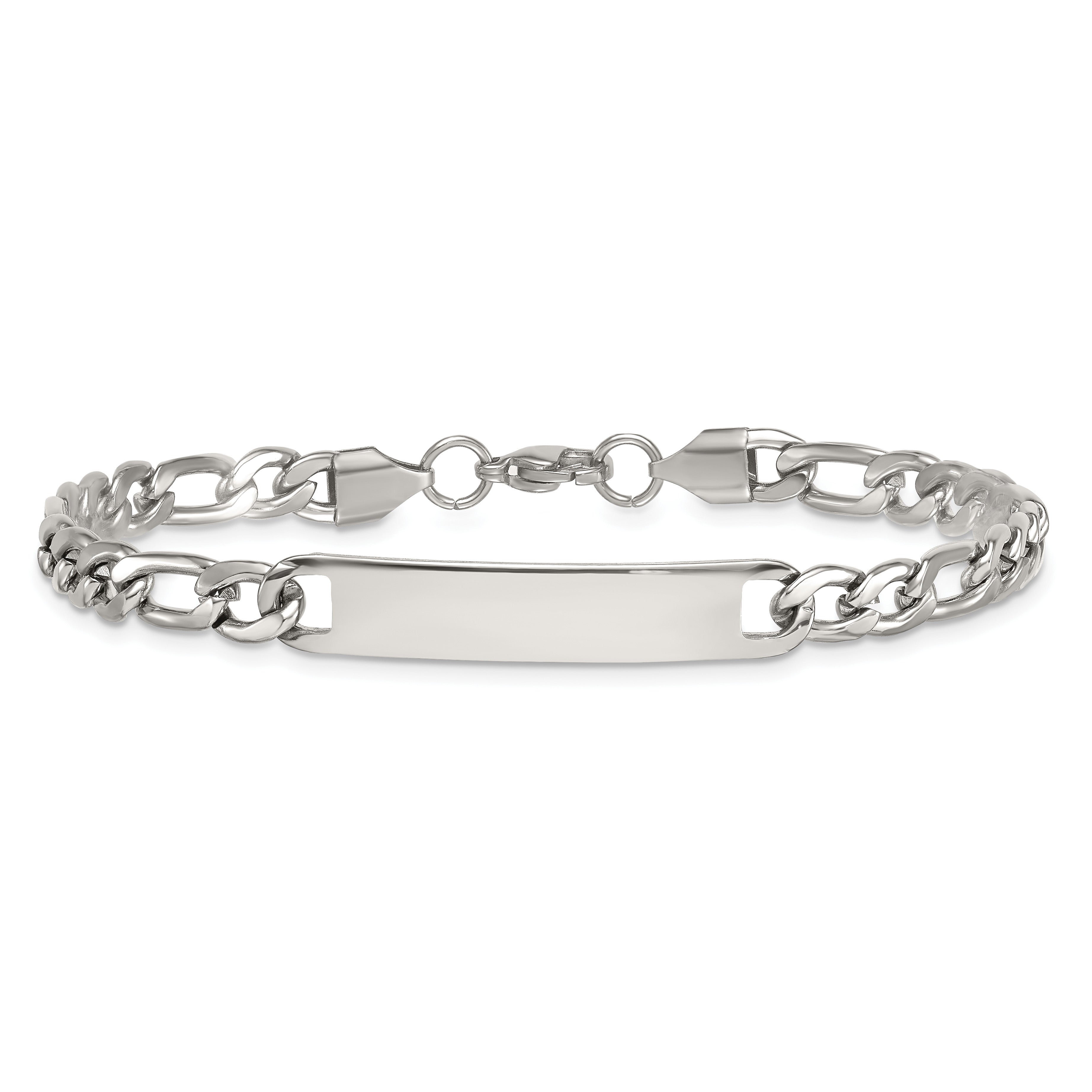 Polished Stainless Steel ID Bracelet 5.85mm