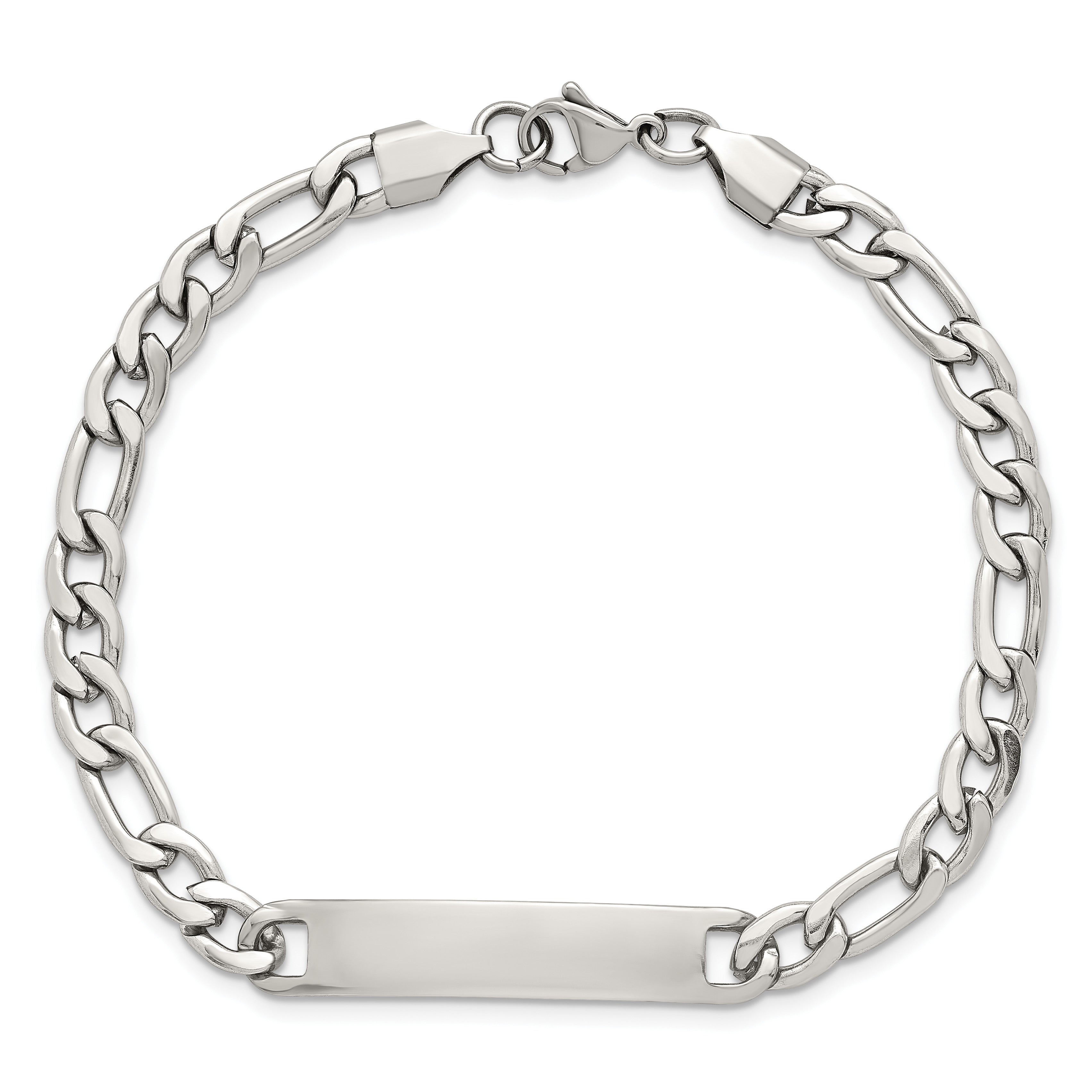 Polished Stainless Steel ID Bracelet 5.85mm
