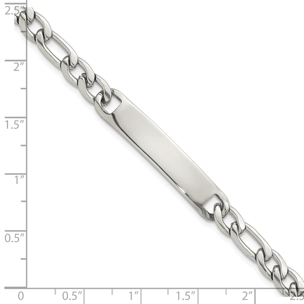 Polished Stainless Steel ID Bracelet 5.85mm