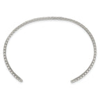 Polished Textured Stainless Steel Bangle Bracelet 15.6mm