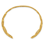 Polished Gold-Tone Stainless Steel Bangle Bracelet 33.65mm