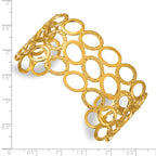 Polished Gold-Tone Stainless Steel Bangle Bracelet 33.65mm
