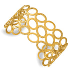 Polished Gold-Tone Stainless Steel Bangle Bracelet 33.65mm