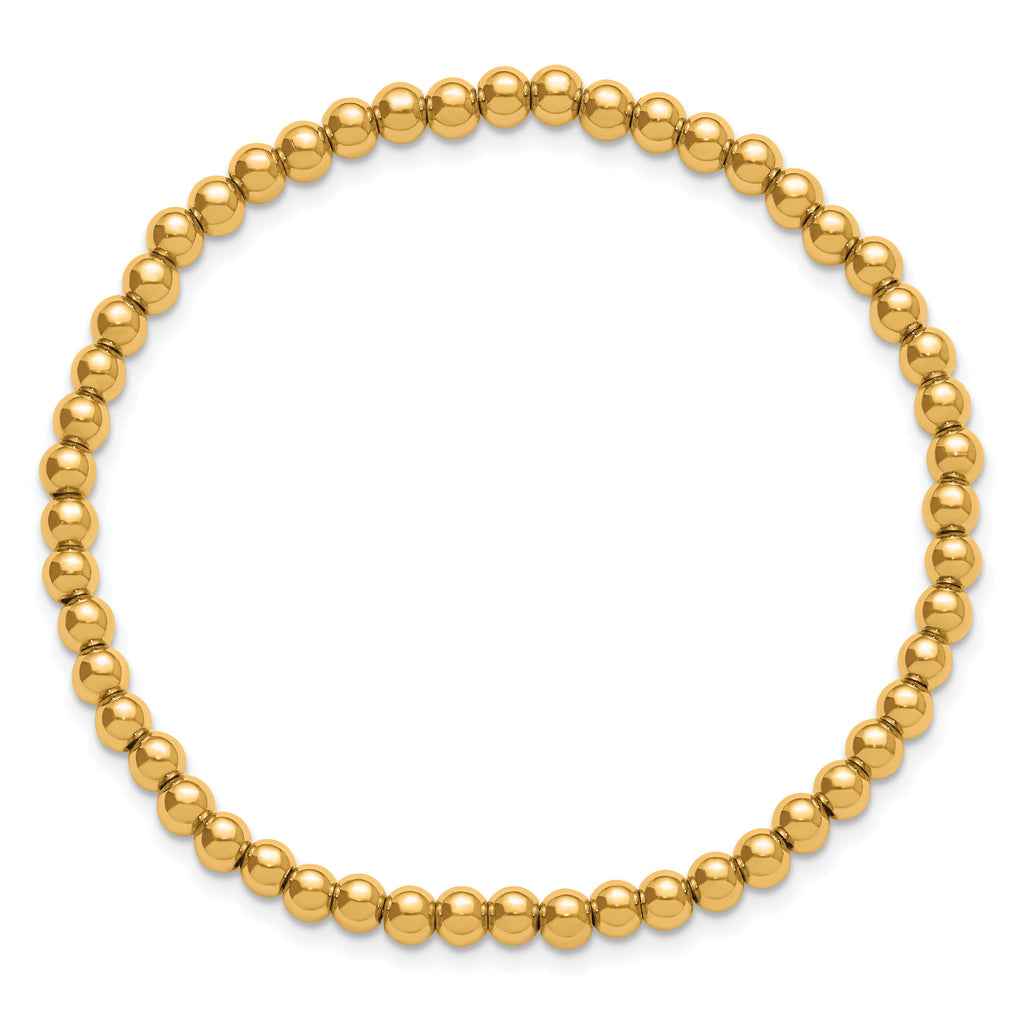 Polished Gold-Tone Stainless Steel Bracelet
