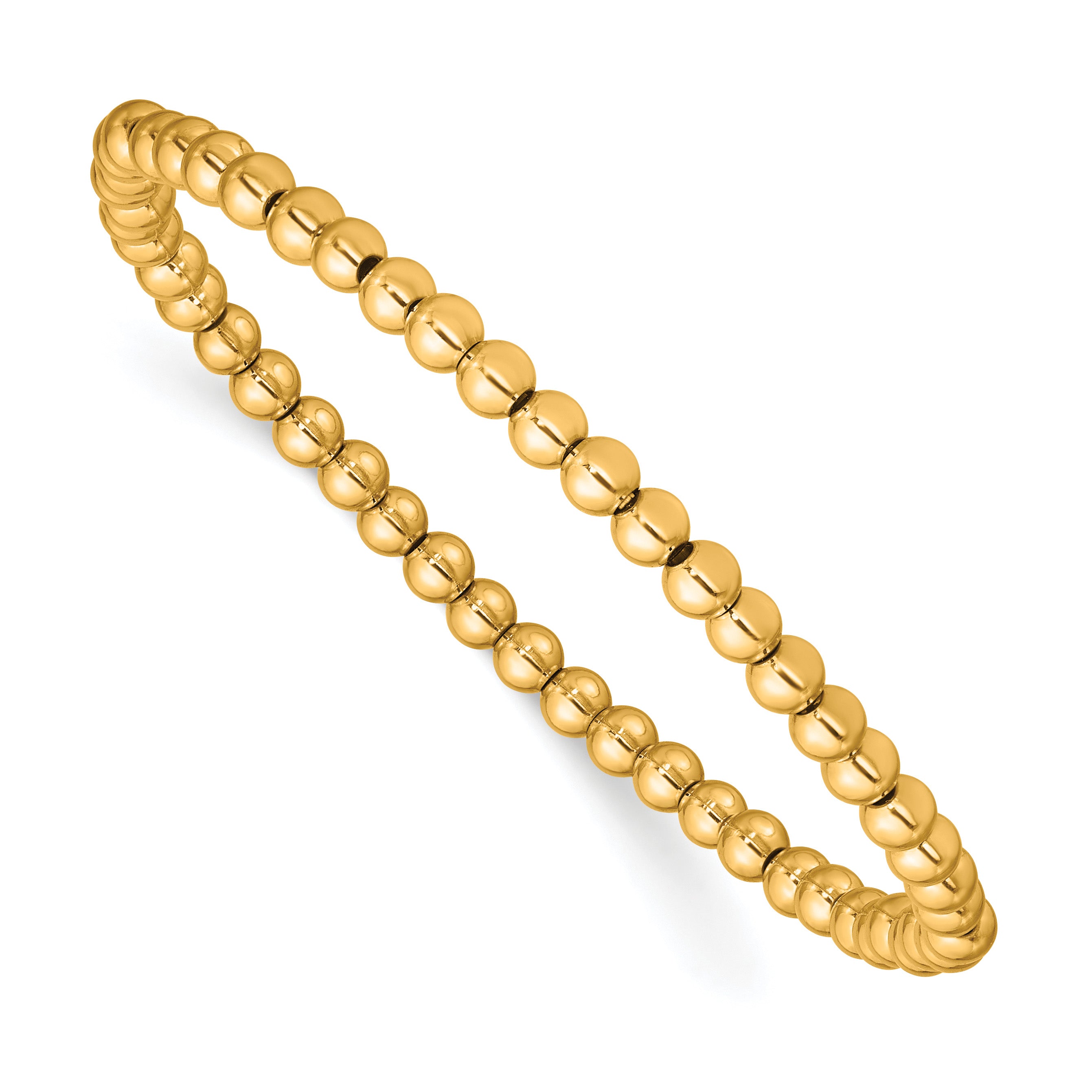 Polished Gold-Tone Stainless Steel Bracelet