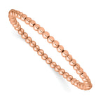 Polished Rose-Tone Stainless Steel Bracelet
