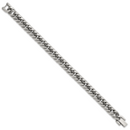 Polished Stainless Steel Cuban Chain Bracelet 9mm