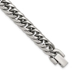 Polished Stainless Steel Cuban Chain Bracelet 9mm