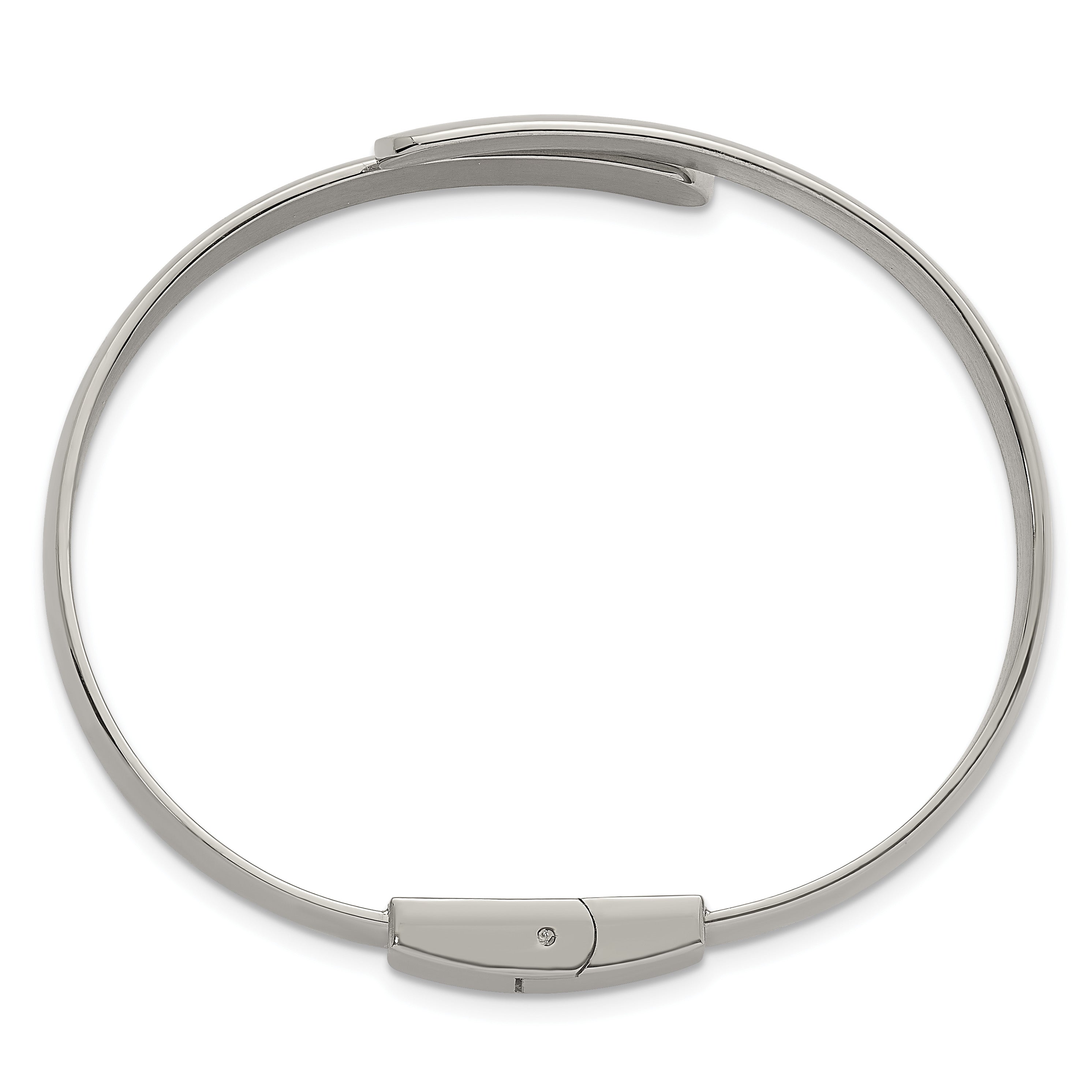 Polished Stainless Steel Bangle Bracelet 8.75mm