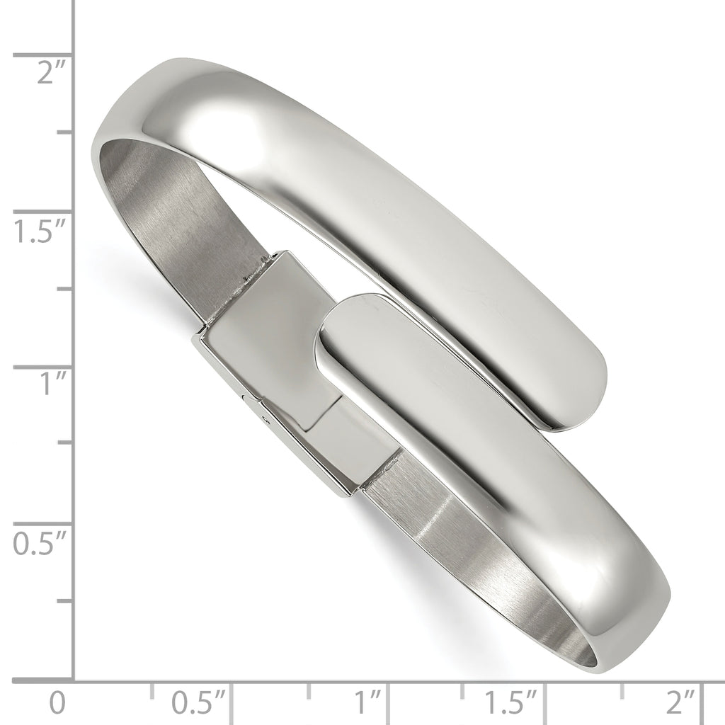 Polished Stainless Steel Bangle Bracelet 8.75mm