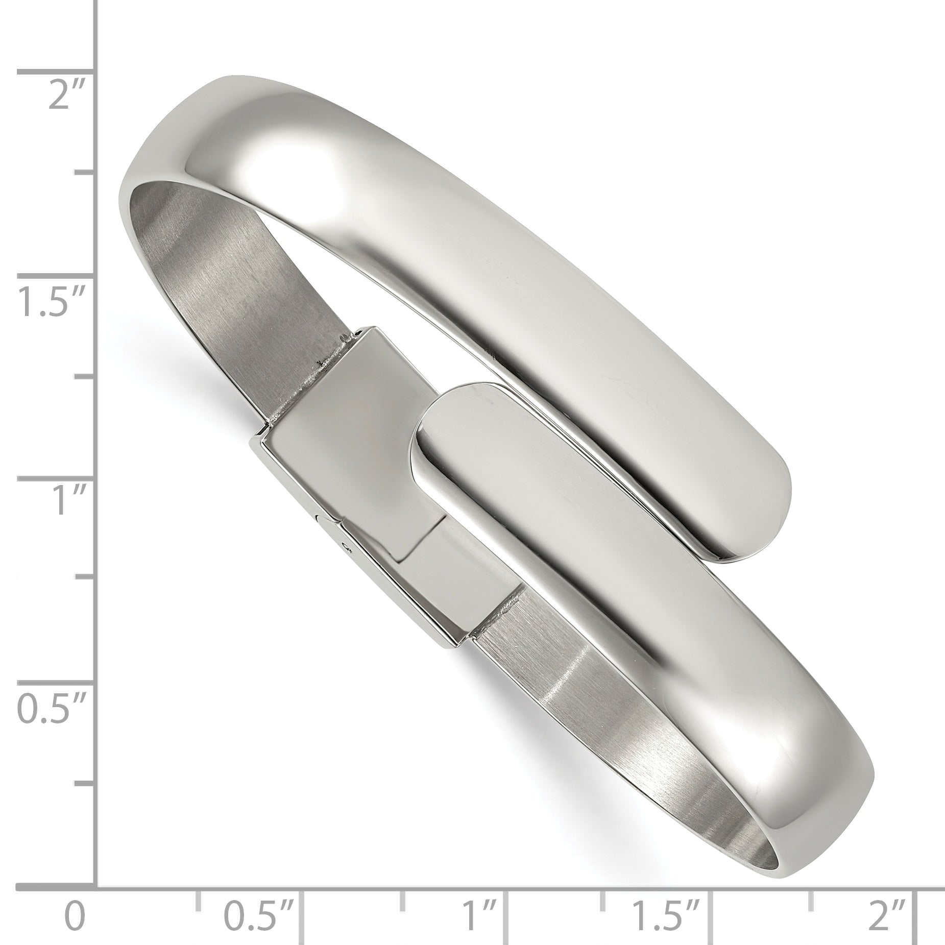 Polished Stainless Steel Bangle Bracelet 8.75mm