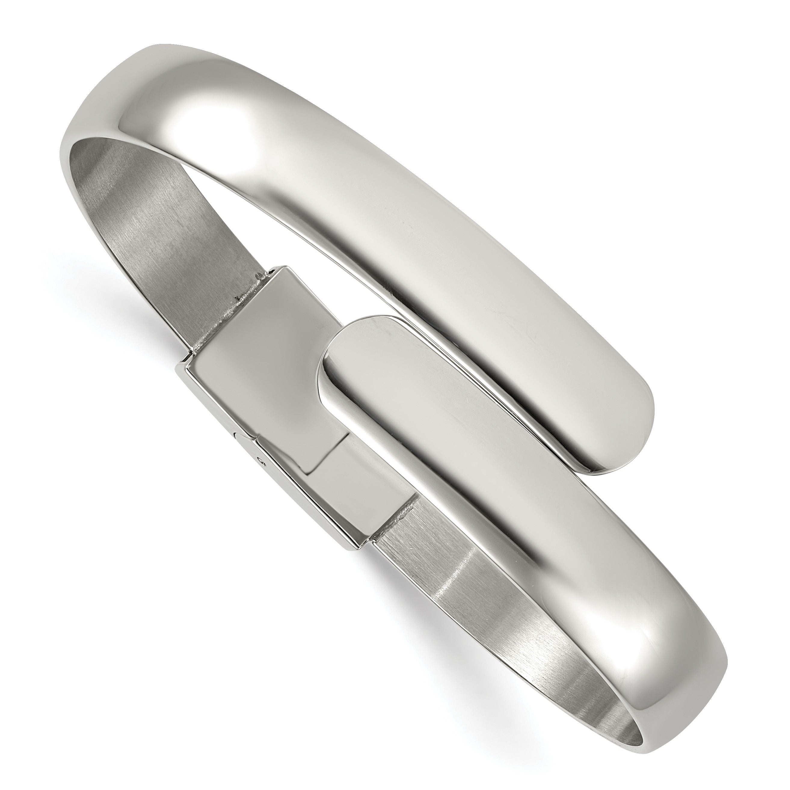 Polished Stainless Steel Bangle Bracelet 8.75mm