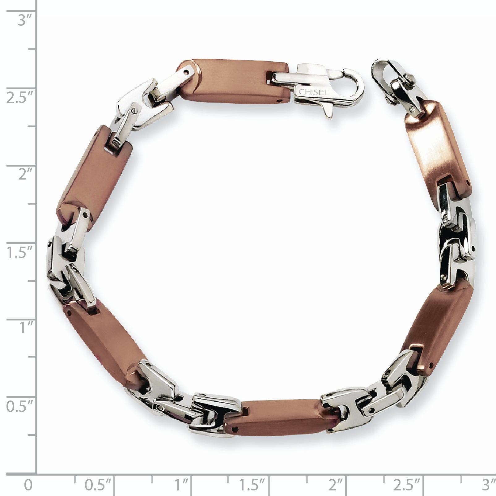 Stainless Steel Polished Brown IP-plated Bracelet for Men Secondary image