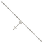 Polished Cubic Zirconia Stainless Steel Bracelet 4.35mm