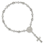 Polished Cubic Zirconia Stainless Steel Bracelet 4.35mm