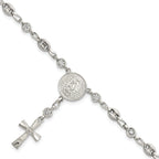 Polished Cubic Zirconia Stainless Steel Bracelet 4.35mm