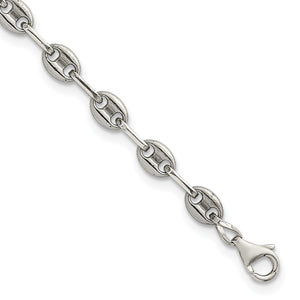 Paperclip Chain Bracelet in Stainless Steel & Sterling Silver - Sophia Jewelers