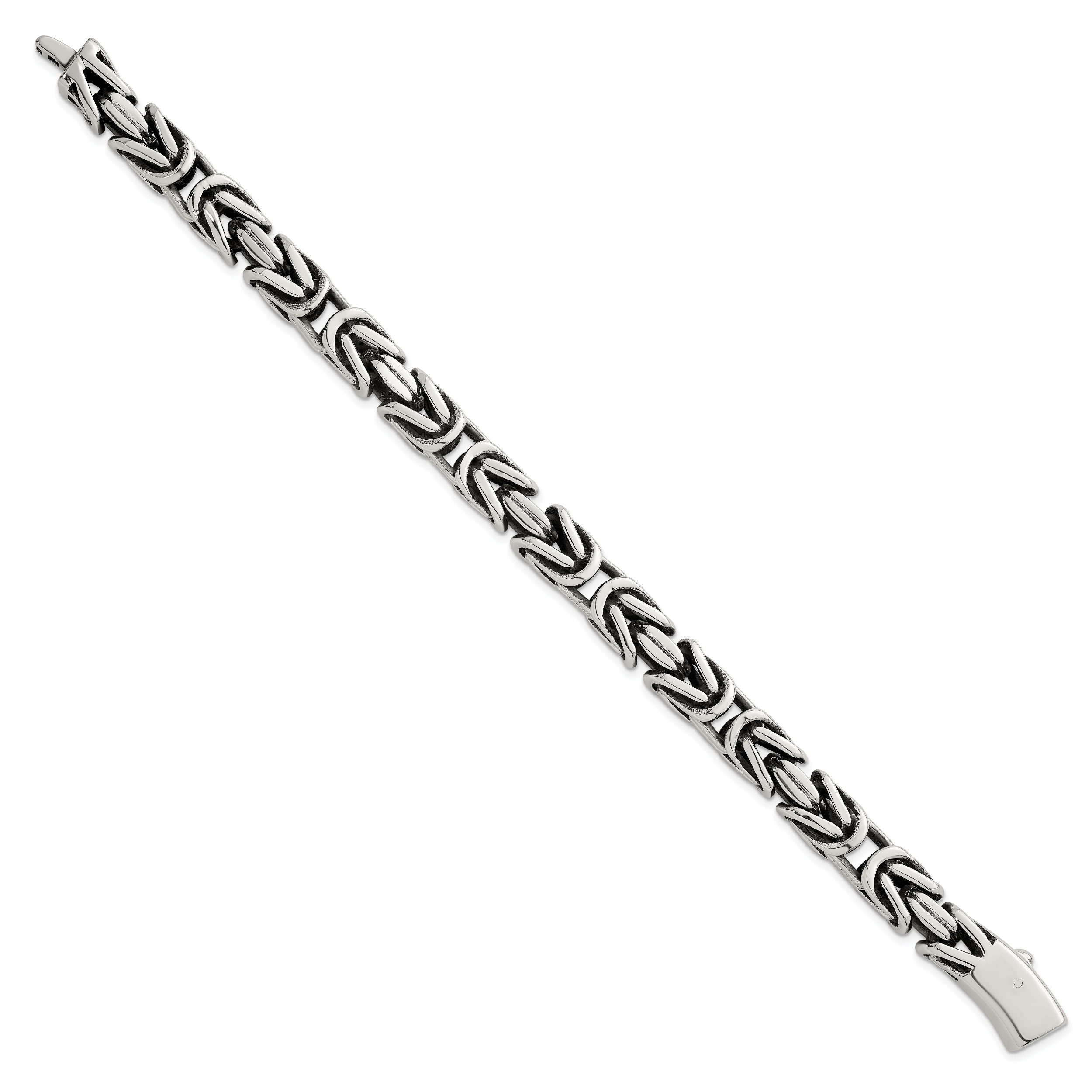 Antiqued Byzantine Stainless Steel Chain Bracelet 9.5mm Secondary image