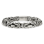 Antiqued Byzantine Stainless Steel Chain Bracelet 9.5mm