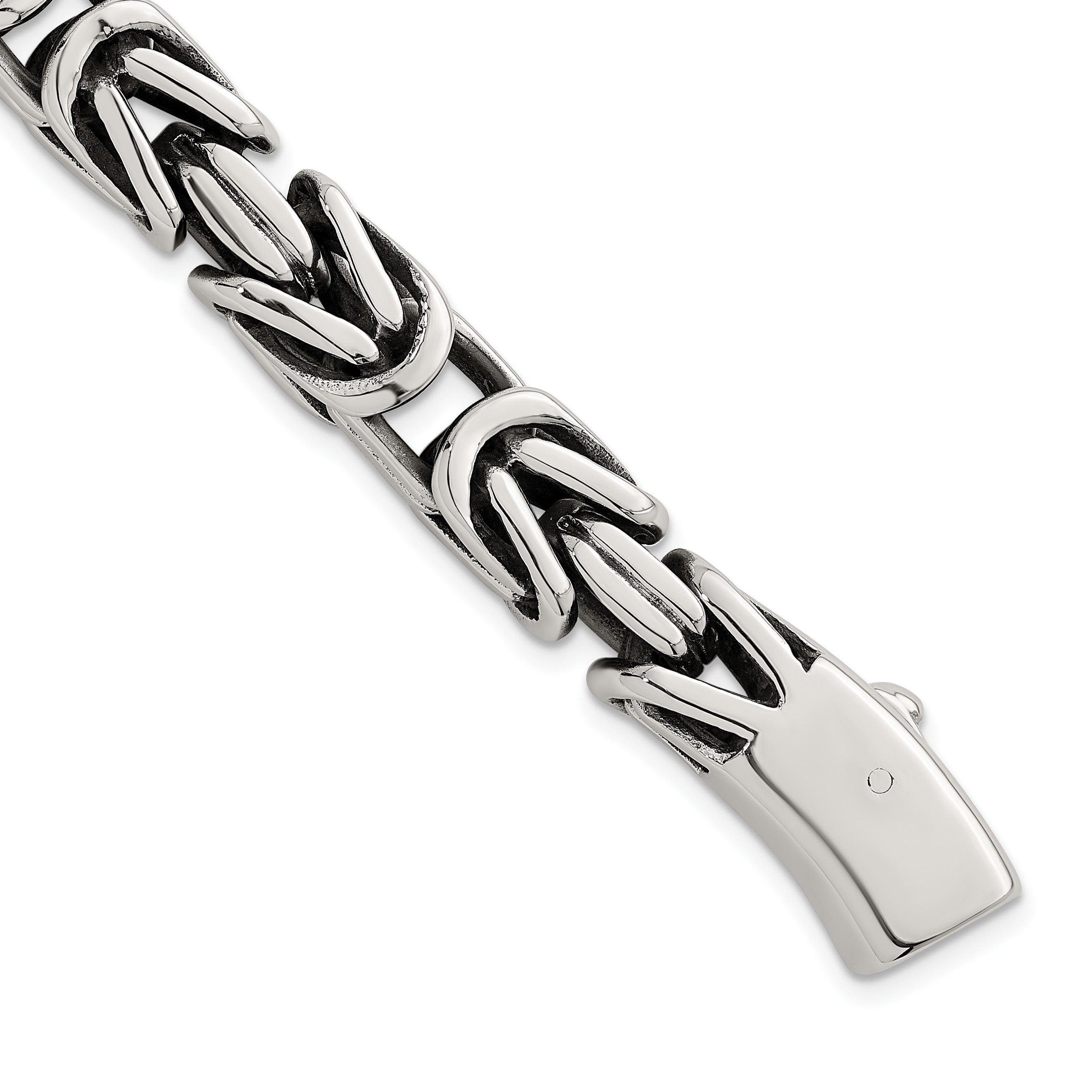 Antiqued Byzantine Stainless Steel Chain Bracelet 9.5mm Main image