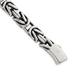 Antiqued Byzantine Stainless Steel Chain Bracelet 9.5mm