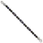 Antiqued Multi-color Onyx Stainless Steel Bracelet