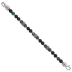 Antiqued Multi-color Onyx Stainless Steel Bracelet Light
