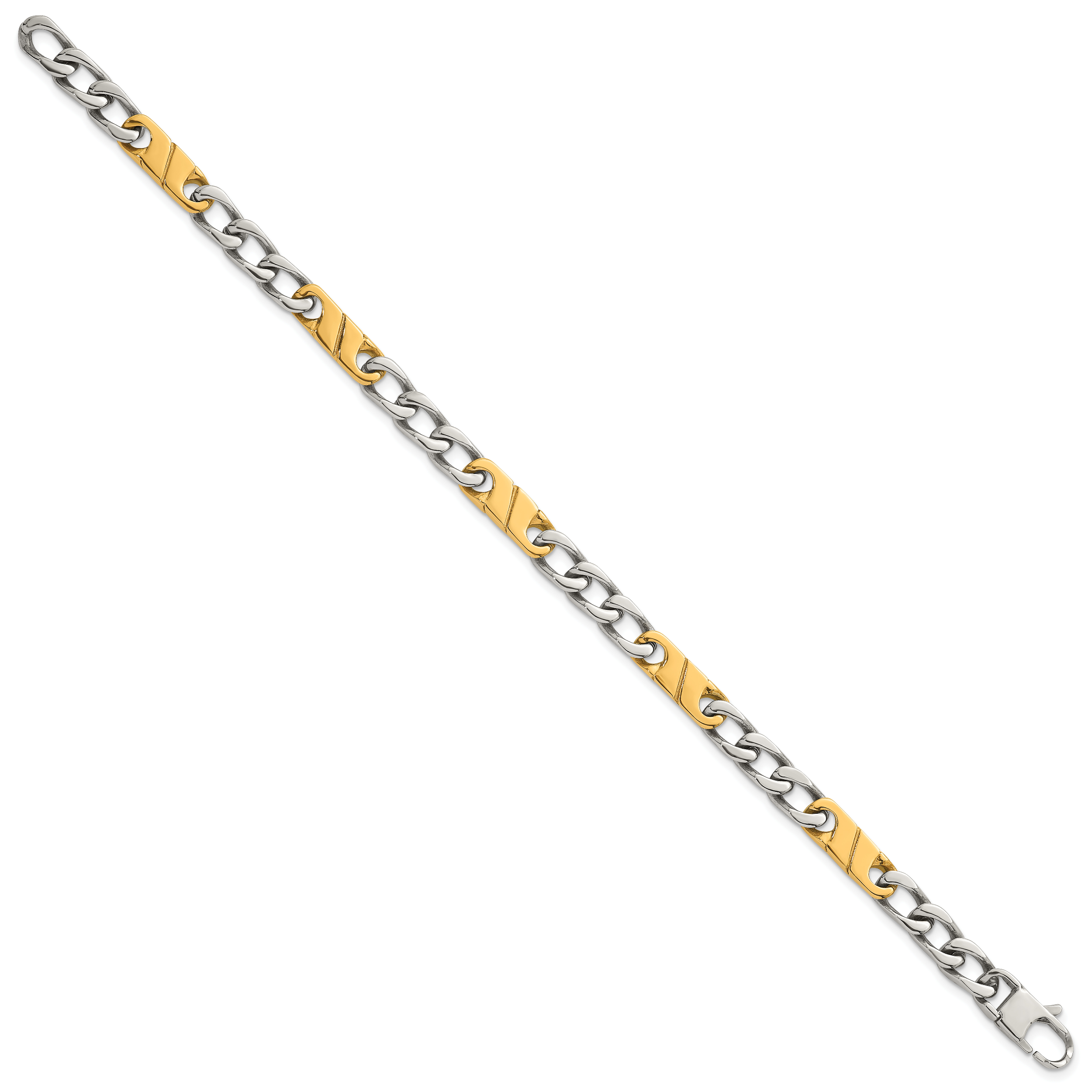 Polished Gold-Tone Stainless Steel Bracelet 6mm