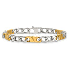 Polished Gold-Tone Stainless Steel Bracelet 6mm