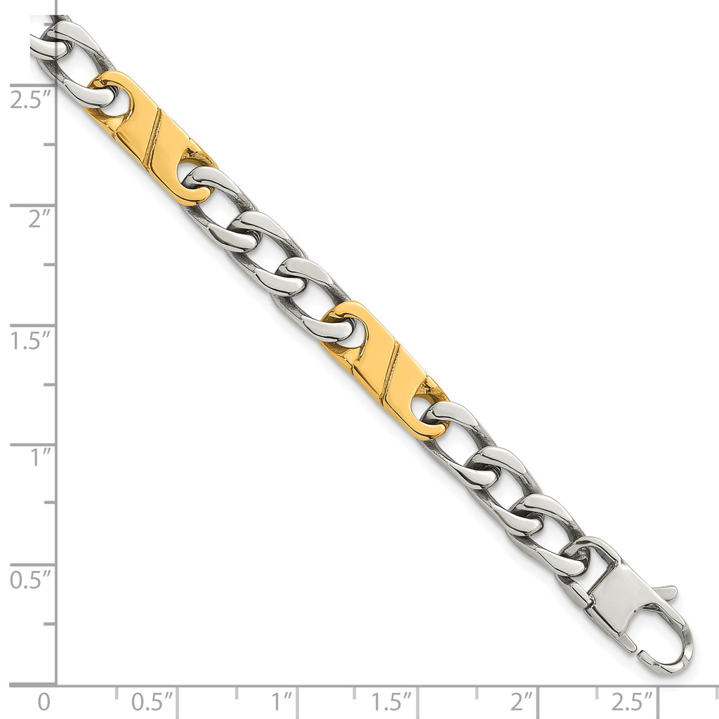 Polished Gold-Tone Stainless Steel Bracelet 6mm