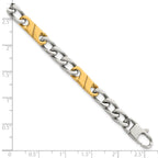 Polished Gold-Tone Stainless Steel Bracelet 6mm