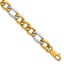 Polished Gold-Tone Stainless Steel Figaro Chain Bracelet 9.3mm