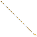 Polished Gold-Tone Stainless Steel Figaro Chain Bracelet 4.5mm