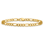 Polished Gold-Tone Stainless Steel Figaro Chain Bracelet 4.5mm