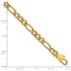 Polished Gold-Tone Stainless Steel Figaro Chain Bracelet 4.5mm