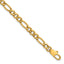Polished Gold-Tone Stainless Steel Figaro Chain Bracelet 4.5mm