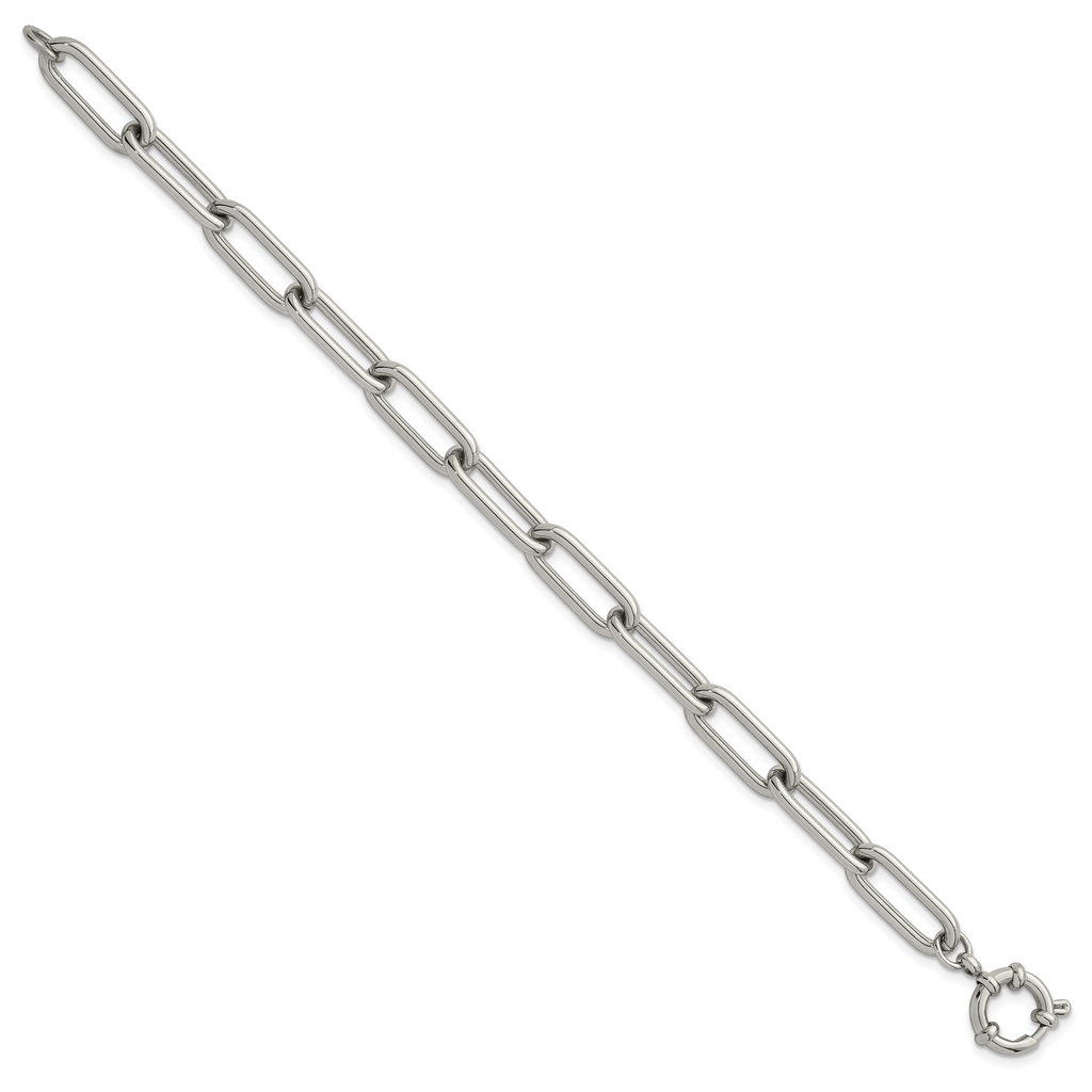 Polished Stainless Steel Bracelet 8mm