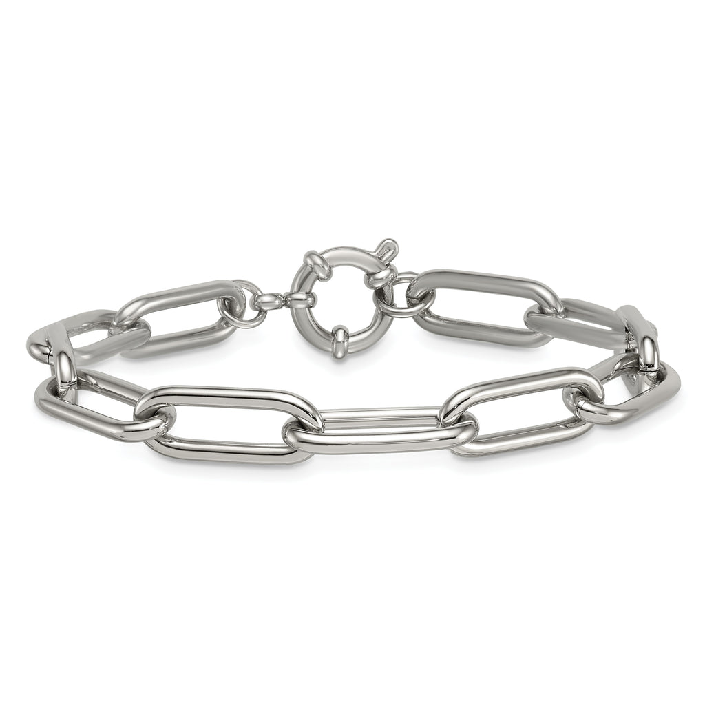 Polished Stainless Steel Bracelet 8mm
