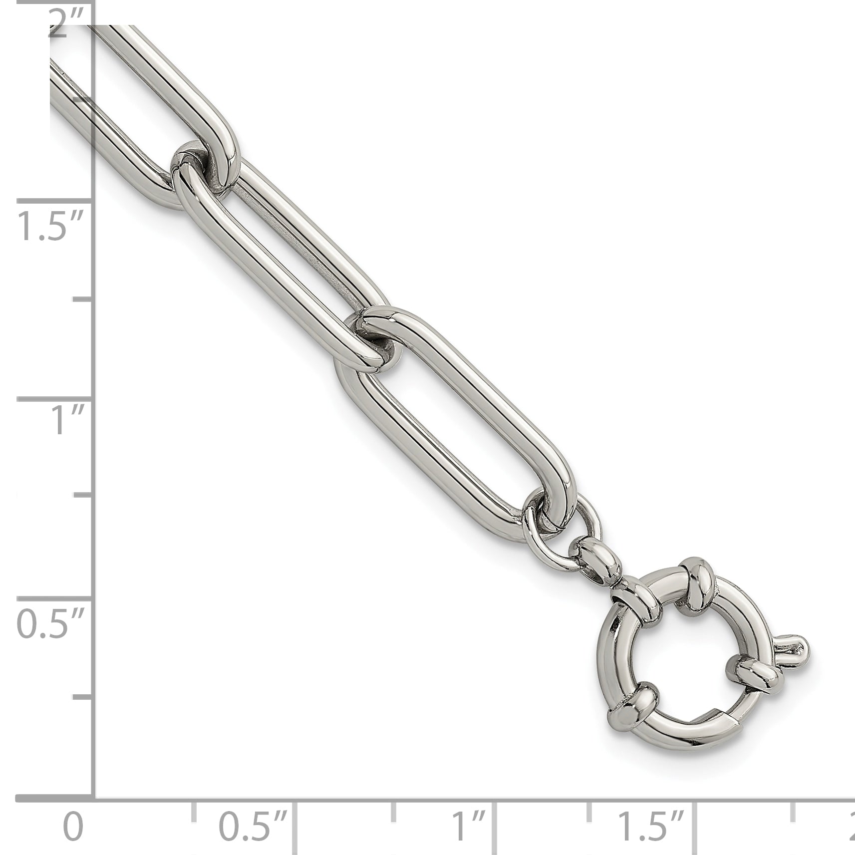 Polished Stainless Steel Bracelet 8mm