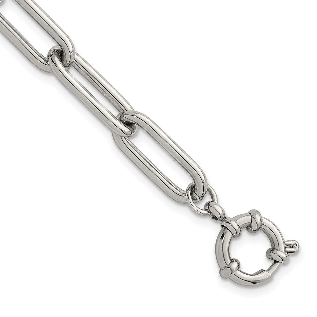 Polished Stainless Steel Bracelet 8mm