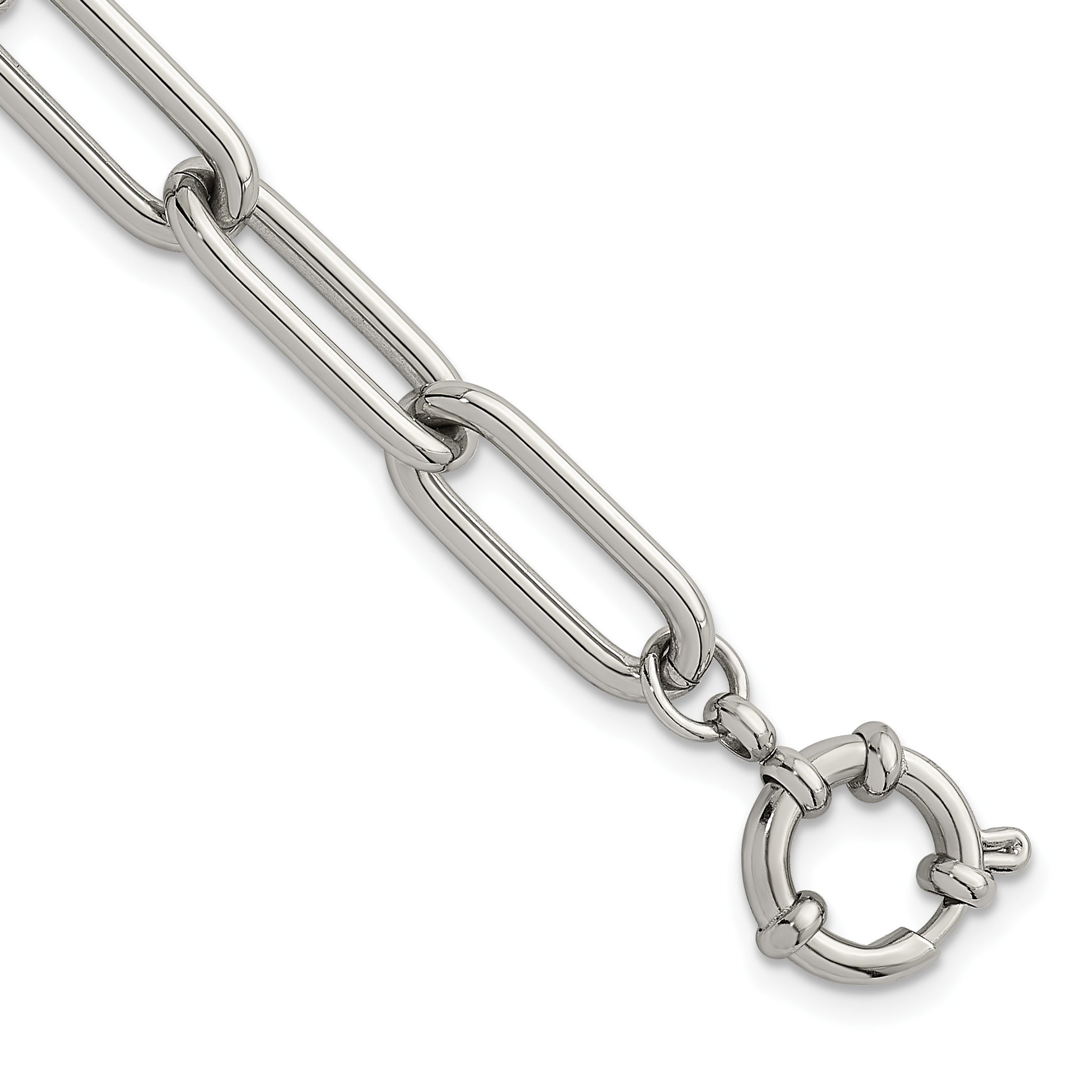 Polished Stainless Steel Bracelet 8mm