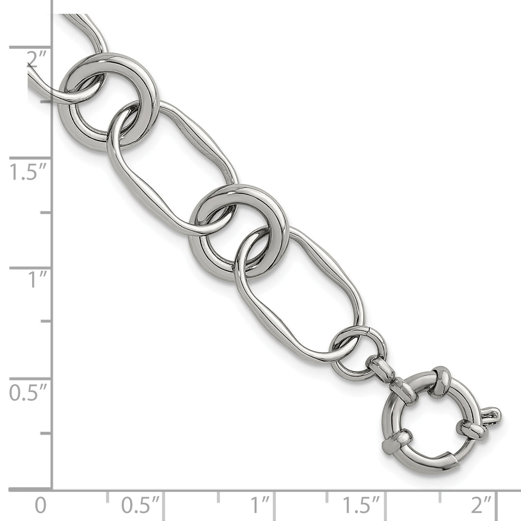 Polished Stainless Steel Bracelet 12.55mm