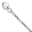Polished Heart Stainless Steel Paperclip Chain Bracelet 4.5mm