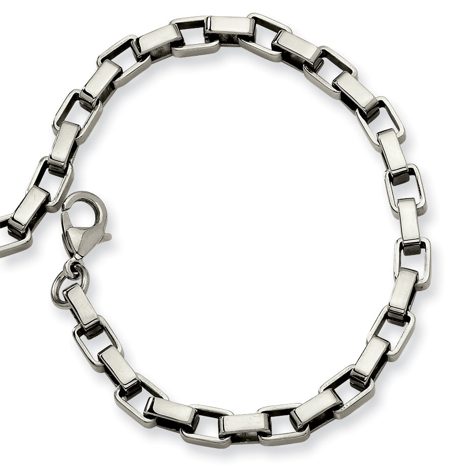 Stainless Steel Polished Square Link Bracelet for Men Main image