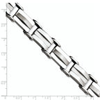 Stainless Steel Brushed and Polished Link Bracelet for Men