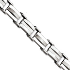 Stainless Steel Brushed and Polished Link Bracelet for Men