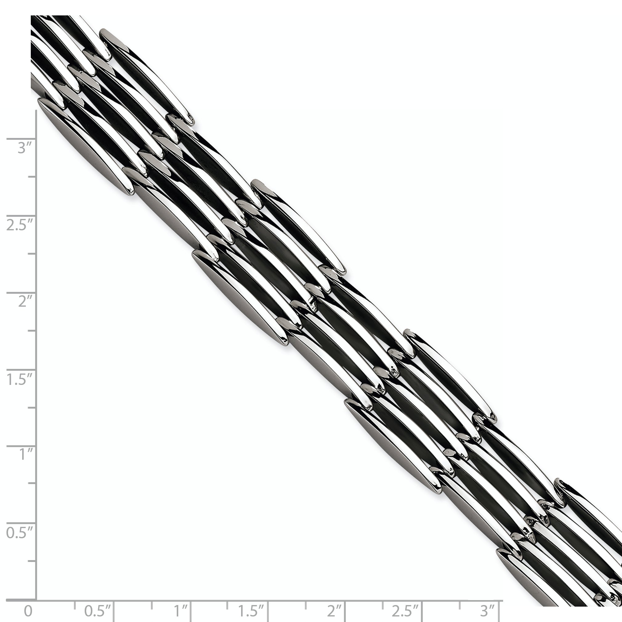 Stainless Steel Polished Link Bracelet for Men Secondary image