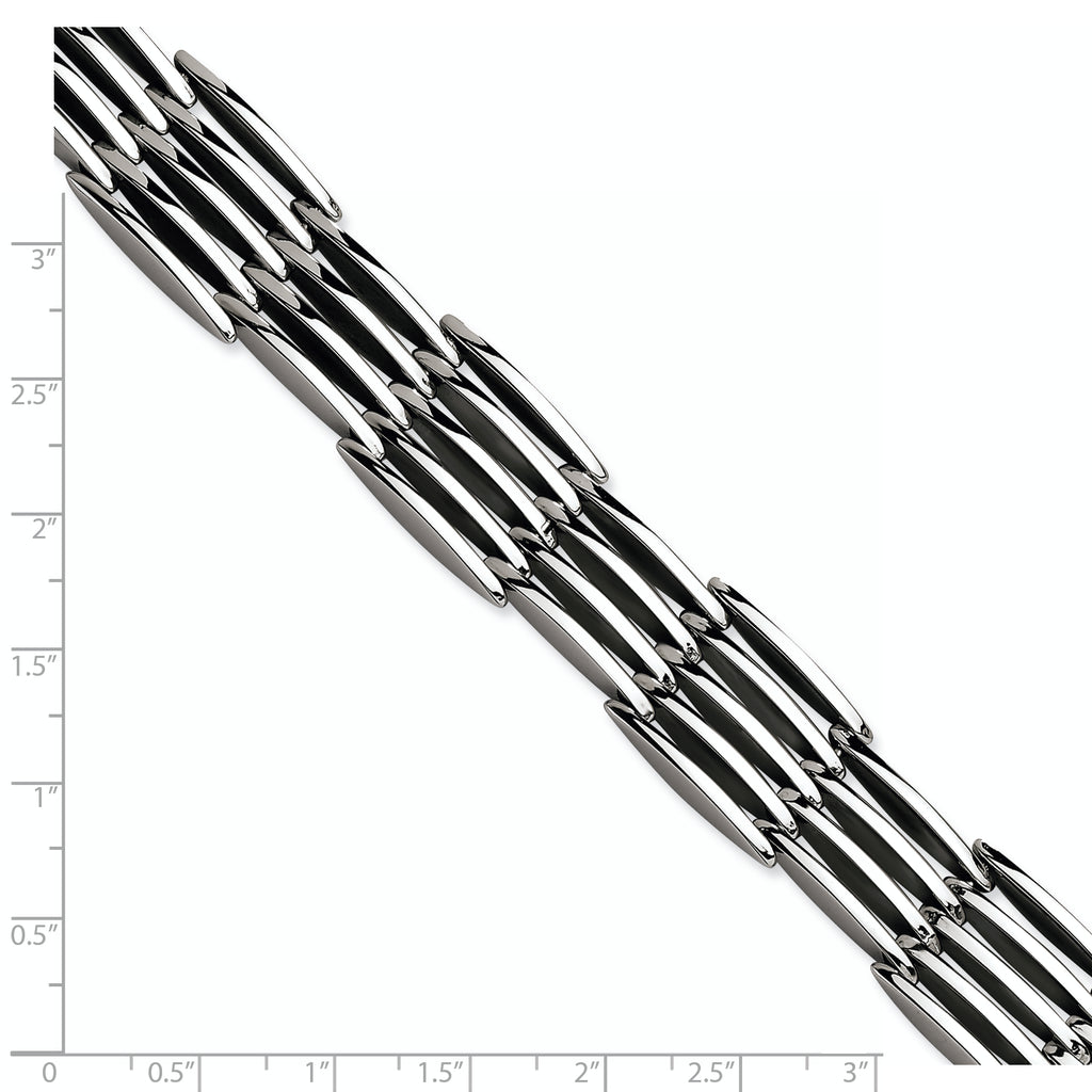 Stainless Steel Polished Link Bracelet for Men