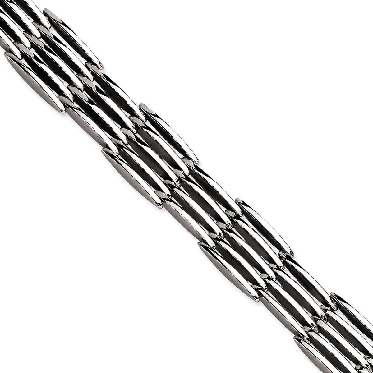 Stainless Steel Polished Link Bracelet for Men