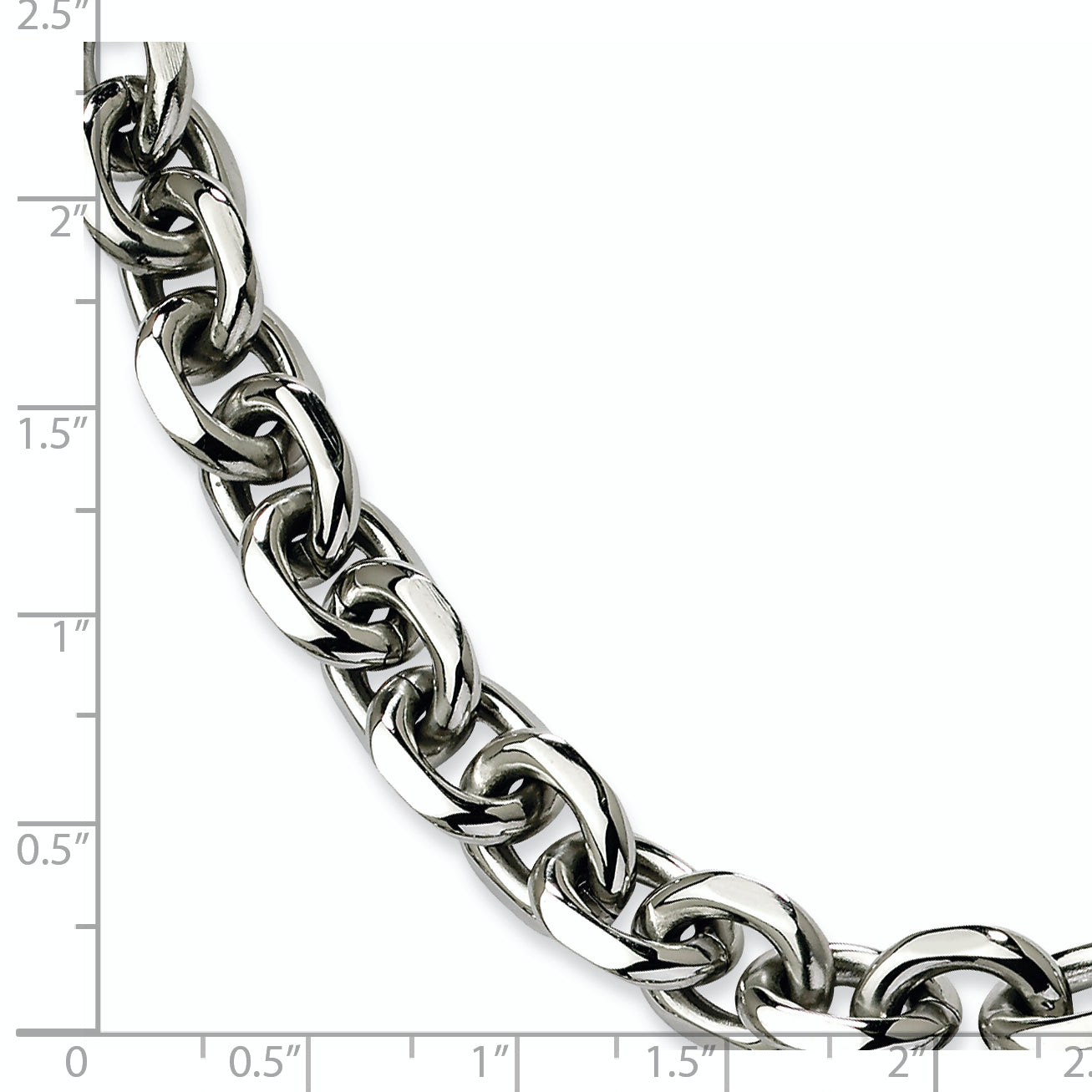 Stainless Steel Polished Cable Link Bracelet for Men Secondary image